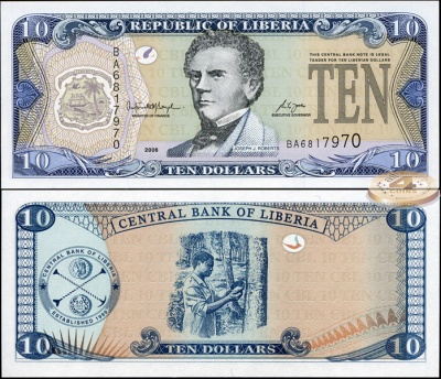 Либерия. 10 долларов (Unc) 2006