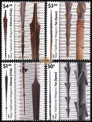 Ниуэ. 2015. Традиционное оружие аборигенов Ниуэ (Серия. MNH OG)