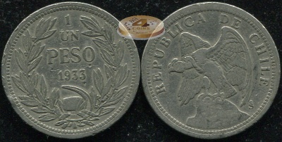Чили. 1 песо. 1933 (F++)