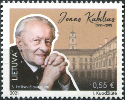 Литва. 2021. 100-летие со дня рождения Йонаса Кубилюса (Почтовая марка. MNH OG)