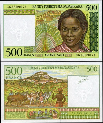 Мадагаскар. 500 франков (Unc) 1994