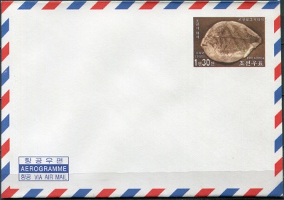 КНДР. 2002. Окаменелости Кореи (Аэрограмма. Mint)