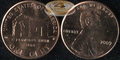 США. 1 цент. 2009 (Unc)