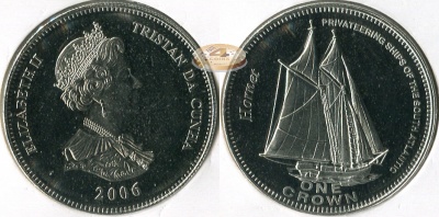 Тристан-да-Кунья. 1 крона. 2006 (Prooflike)