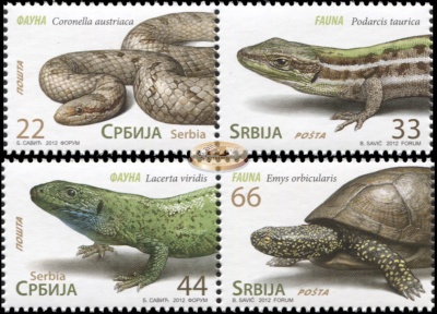 Сербия. 2012. Рептилии (Серия. MNH OG)