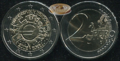 Германия. 2 евро. 2012.A (Unc. Биметалл)