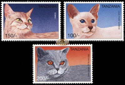 Танзания. 1996. Кошки (Серия. MNH OG)