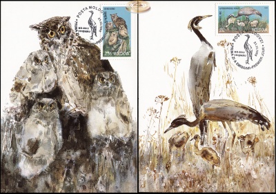Молдова. 1998. Птицы (Серия картмаксимумов. М)