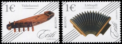 Эстония. 2014. Национальные музыкальные инструменты (Серия. MNH OG)