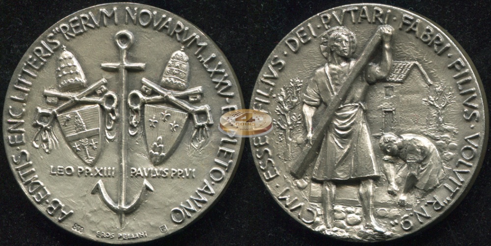 Ватикан. Настольная медаль. 1966 (Unc. Серебро)
