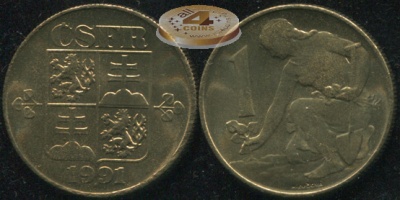 Чехословакия. 1 крона. 1991 (Unc)