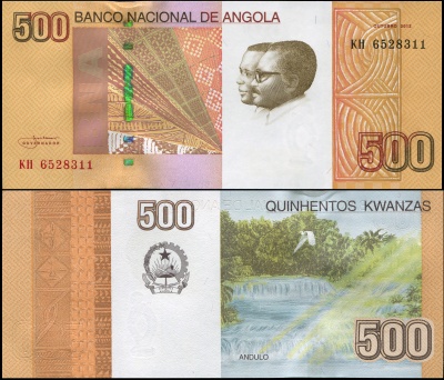 Ангола Банкнота 500 кванза 2012 (2013) Unc Бумага Кат# P.155a