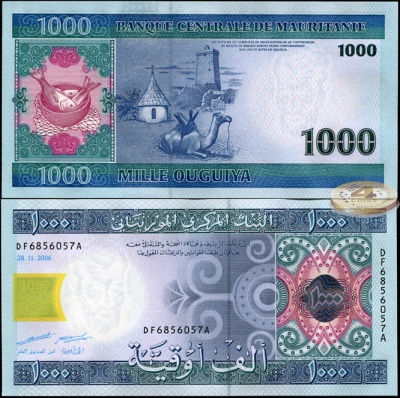 Мавритания. 1000 угий (Unc) 2006