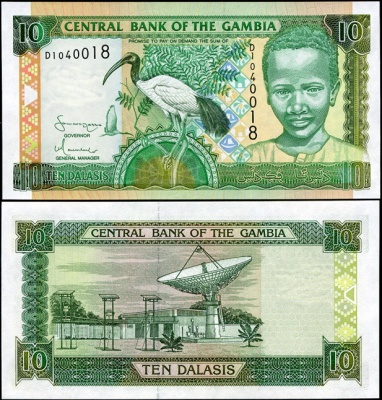 Гамбия. Банкнота 10 даласи. ND(2005). Unc. Бумага. Кат.# P.21c