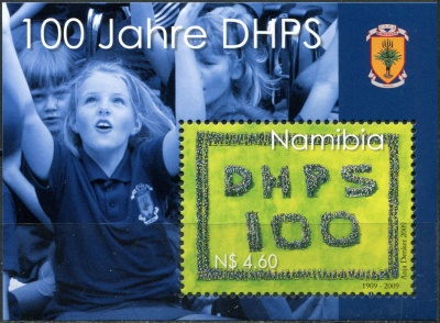 Намибия. 2009. 100 лет Немецкой высшей частной школе (DHPS) (Почтовый блок. MNH OG)