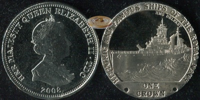 Тристан-да-Кунья. 1 крона. 2008 (Prooflike)