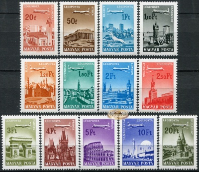 Венгрия. 1966. Города и самолёты (Серия. MNH OG)