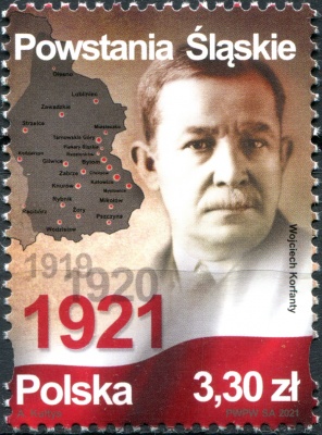 Польша. 2021. 100 лет Силезским восстаниям (Почтовая марка. MNH OG)