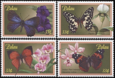 Палау. 2000. Бабочки и Цветы (Серия. MNH OG)