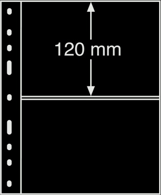 Черный лист Optima на 2 ячейки (S). [пачка 10 шт] Оптима (Leuchtturm)