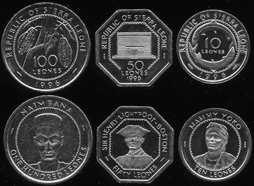 Сьерра Леоне. Набор №2 (3 монеты) 1996