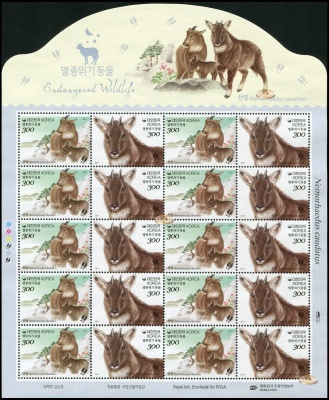 Южная Корея. 2017. Восточный горал (Лист. MNH OG)