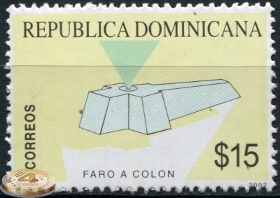 Доминиканская республика. 2002. Маяк Колумба (Почтовая марка. MNH OG)