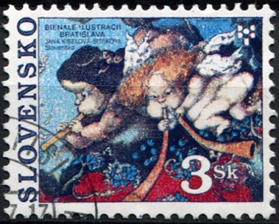 Словакия. 1997. Выставка иллюстраций в Братиславе (Почтовая марка. CTO Гашеная)