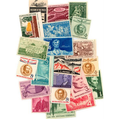 США. Набор памятных марок. 1958 (21 шт., Негашенные)