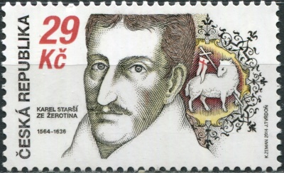 Чехия. 2014. Карел-старший из Жеротина [1564-1636] (Почтовая марка. MNH OG)