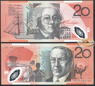 Австралия. 20 долларов (Unc. Пластик) 2008