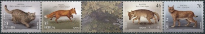 Сербия. 2014. Хищники (III) (Сцепка. MNH OG)