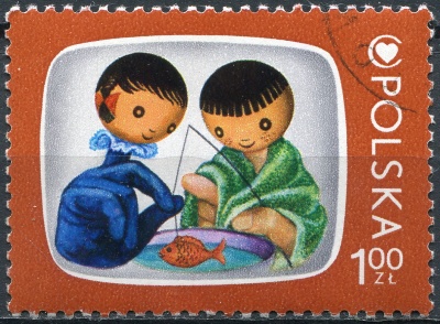 Польша. 1975. Яцек и Агатка (Почтовая марка. CTO Гашеная)