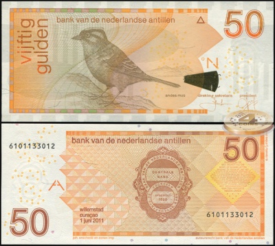 Нидерландские Антильские о-ва. 50 гульденов (Unc) 2011