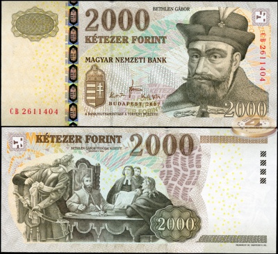 Венгрия. 2000 форинтов (Unc) 2007