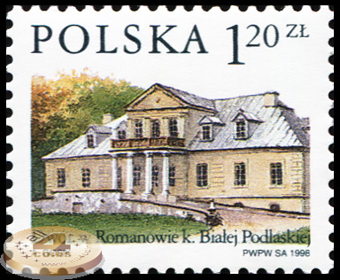 Польша. 1998. Польские усадьбы - Романов у Бяла-Подляска (Почтовая марка. MNH OG)