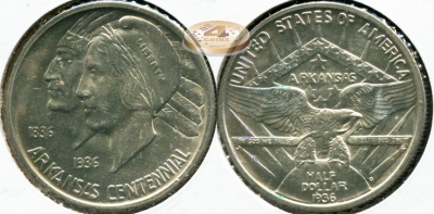 США. 1/2 доллара. 1936.D (Unc. Серебро)