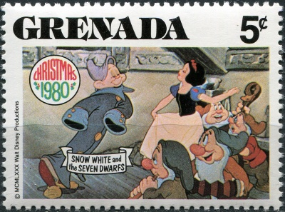 Гренада. 1980. Белоснежка с гномами (Почтовая марка. MNH OG)