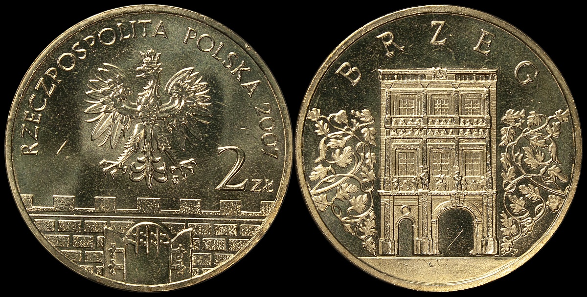 Польша. 2 злотых. 2007 (Unc) Бжег