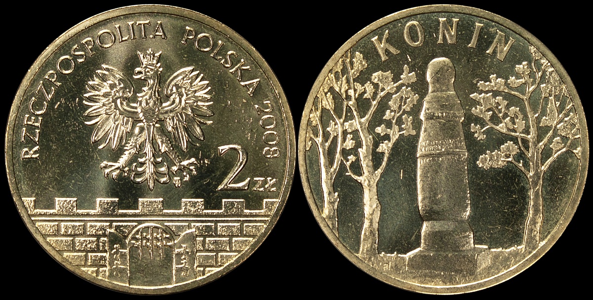 Польша. 2 злотых. 2008 (Unc) Конин
