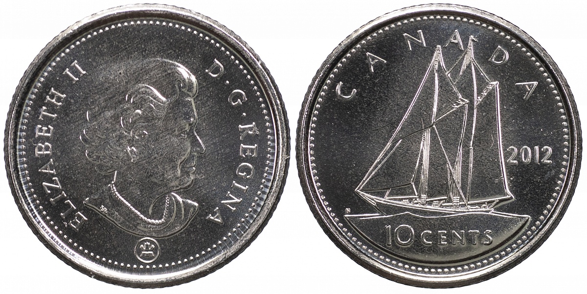 Канада. Монета 10 центов. 2012 (KM#492. Unc)
