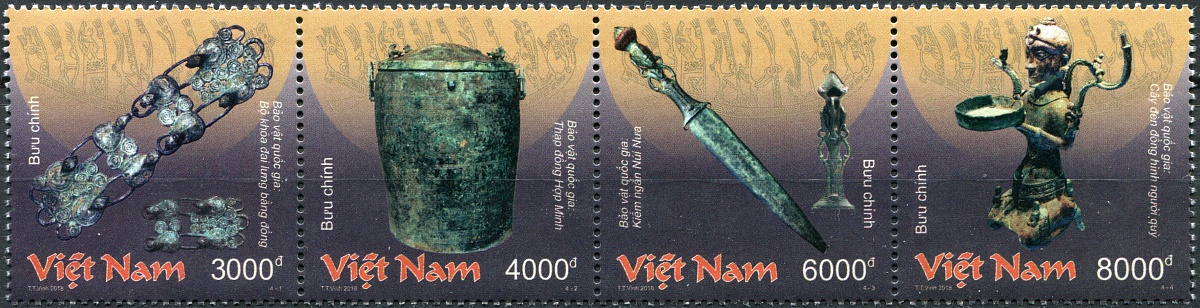 Вьетнам. 2018. Национальные сокровища (Сцепка. MNH OG)