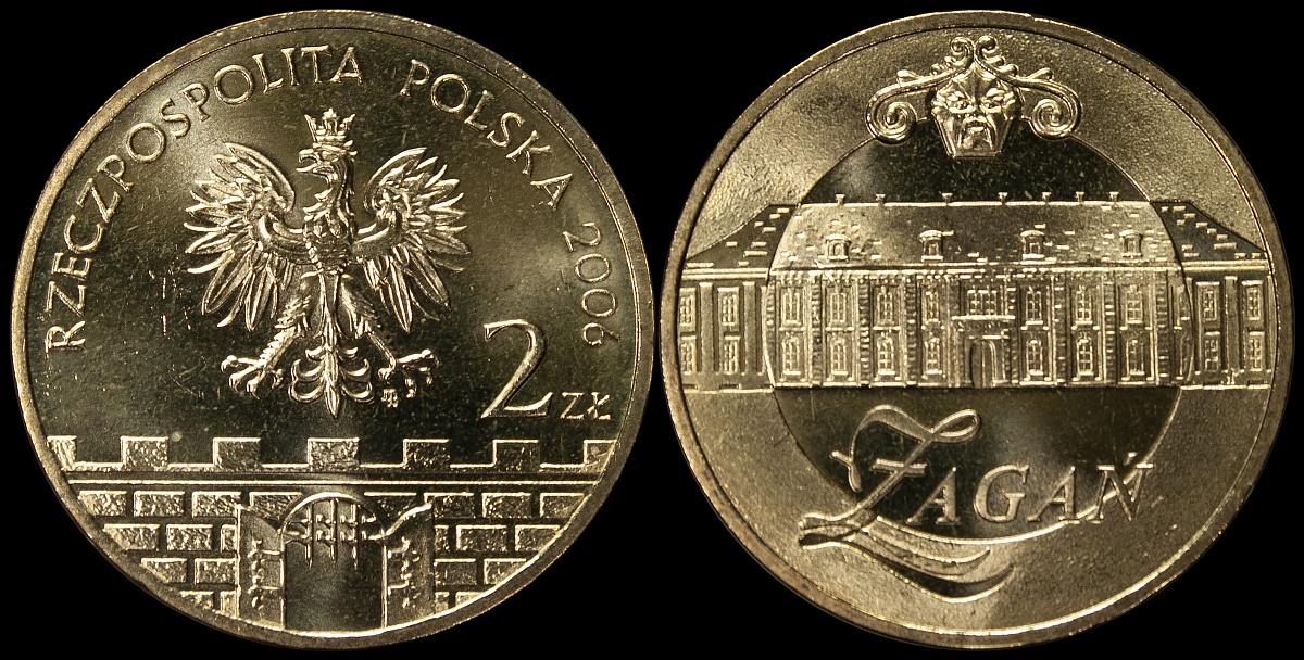 Польша. 2 злотых. 2006 (Unc) Жагань