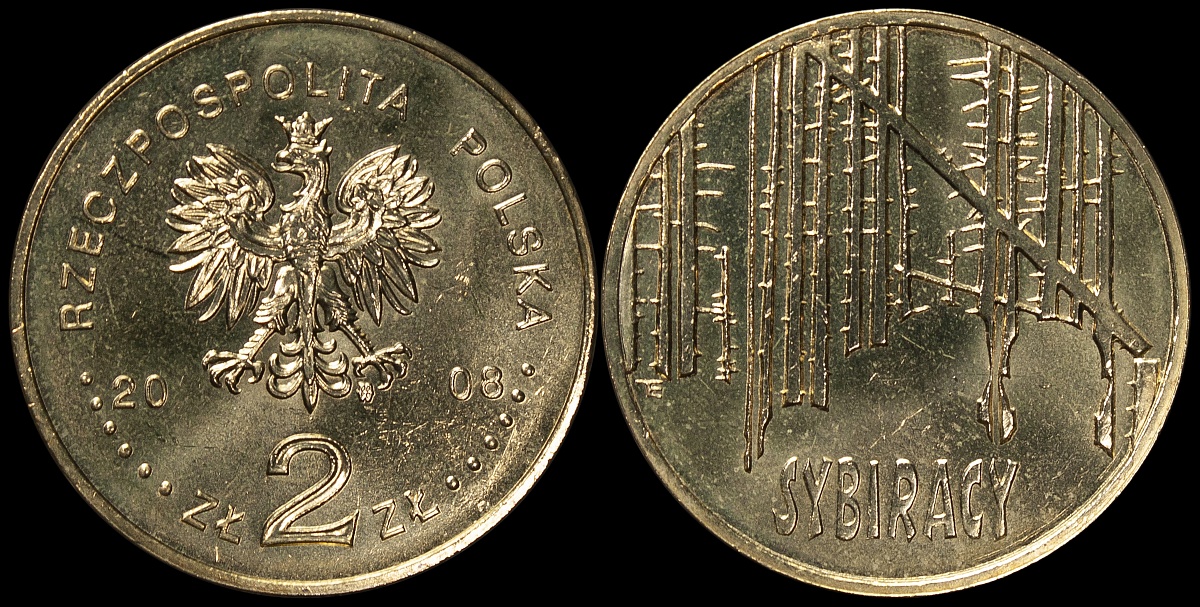Польша. 2 злотых. 2008 (Unc) Сибиряки