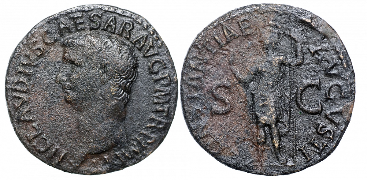 Римская империя. Клавдий. Асс. VF бронза. 42-54 Рим