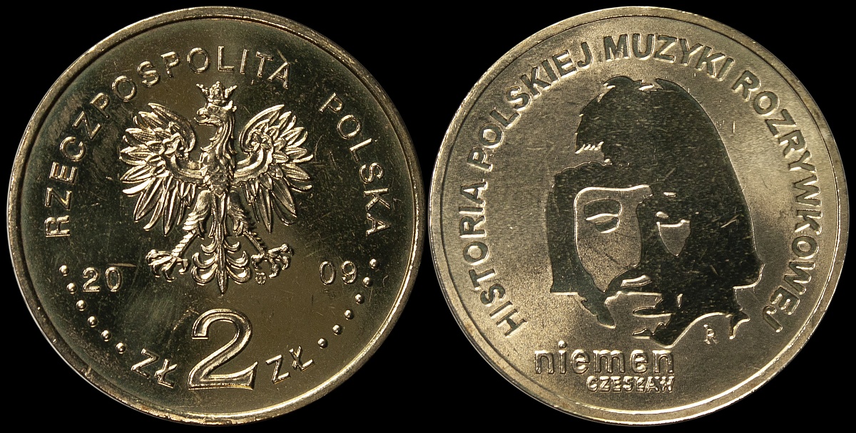 Польша. 2 злотых. 2009 (Unc) Чеслав Немен