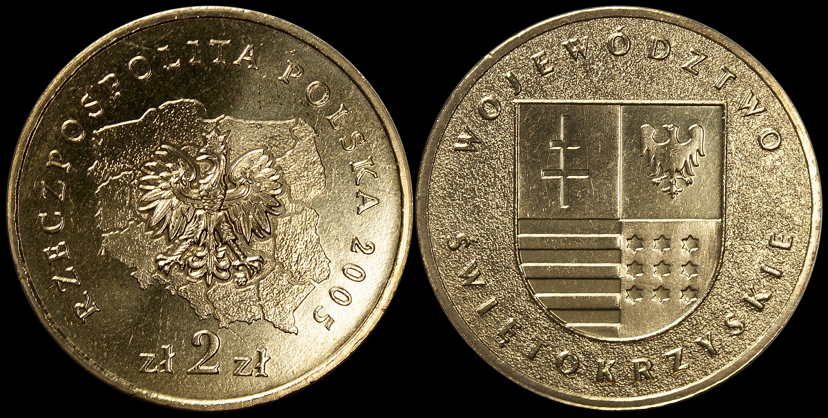 Польша. 2 злотых. 2005 (Unc) Свентокшиское воеводство