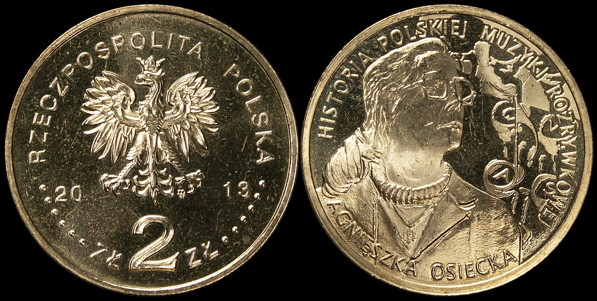 Польша. 2 злотых. 2013 (Unc) Агнешка Осецкая