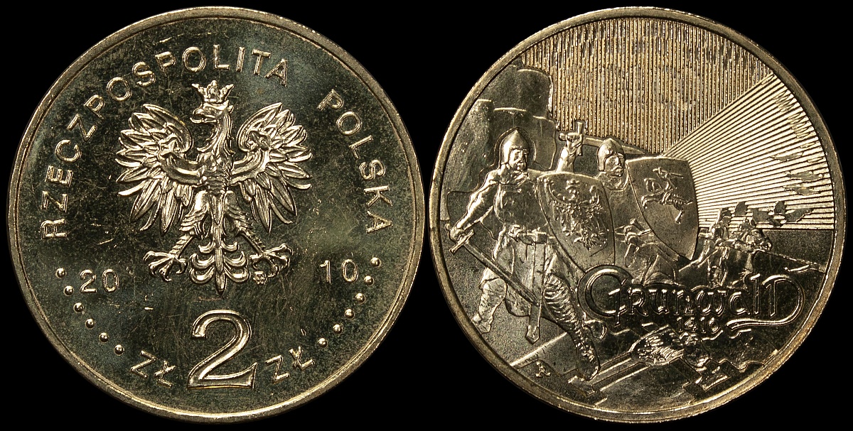 Польша. 2 злотых. 2010 (Unc) 600 лет Грюнвальдской битве